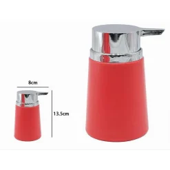 DISPENSER PORTA SAPONE LIQUIDO ACCESSORI ARREDO DA BAGNO ROSSO IN PLASTICA 69941