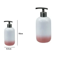 DISPENSER PORTA SAPONE LIQUIDO BIANCO ROSA ACCESSORI BAGNO MODERNO ARREDO 59906