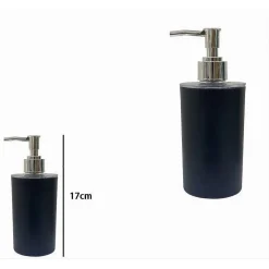 DISPENSER PORTA SAPONE LIQUIDO COLORE NERO ACCESSORIO PER ARREDO DA BAGNO 79193