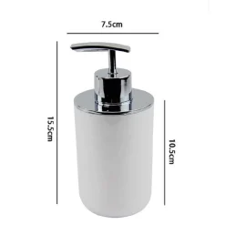 DISPENSER PORTA SAPONE LIQUIDO BIANCO SILVER PER RICAMBIO ACCESSORI BAGNO 69461