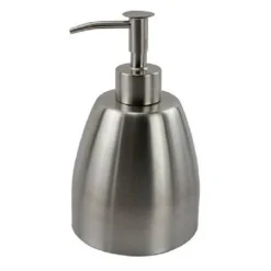 DISPENSER PORTA SAPONE LIQUIDO PORTASAPONE IN METALLO SATINATO ELEGANTE 69457