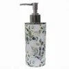 DISPENSER PORTA SAPONE LIQUIDO FIORI FOGLIE ACCESSORIO PER ARREDO BAGNO 87053