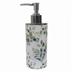 DISPENSER PORTA SAPONE LIQUIDO FIORI FOGLIE ACCESSORIO PER ARREDO BAGNO 87053