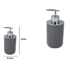 DISPENSER PORTA SAPONE LIQUIDO GRIGIO SILVER PER RICAMBIO ACCESSORI BAGNO 79892