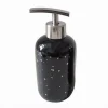 DISPENSER PORTA SAPONE LIQUIDO NERO MACCHIATO ARGENTO BAGNO MODERNO ARREDO 59930