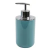 DISPENSER PORTA SAPONE LIQUIDO VERDE PETROLIO SILVER PER RICAMBIO BAGNO 69473