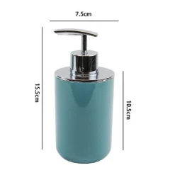 DISPENSER PORTA SAPONE LIQUIDO VERDE PETROLIO SILVER PER RICAMBIO BAGNO 69473