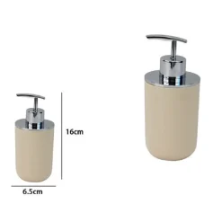 DISPENSER PORTA SAPONE LIQUIDO BEIGE SILVER PER RICAMBIO ACCESSORI BAGNO 79880