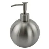 DISPENSER PORTA SAPONE LIQUIDO PORTASAPONE METALLO SATINATO SFERA ELEGANTE 69458