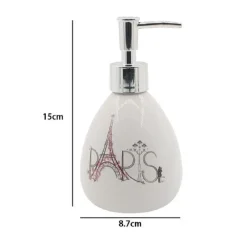 DISPENSER PORTA SAPONE LIQUIDO SCRITTA PARIS PORTASAPONE ACCESSORIO BAGNO 87035