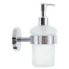 DISPENSER PORTA SAPONE PER SAPONE LIQUIDO IN ACCIAIO VETRO ACCESSORIO ARREDO BAGNO 87918