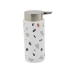 DISPENSER PORTASAPONE CILINDRICO GRANIGLIA BIANCO MULTICOLORE IN PLASTICA 69839