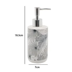 DISPENSER PORTASAPONE LIQUIDO STAMPA TROPICALE PER ARREDO ACCESSORIO BAGNO 87063