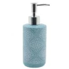 DISPENSER PORTASAPONE LIQUIDO AZZURRO CON MAIOLICHE ARREDO ACCESSORI BAGNO 87021