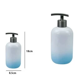 DISPENSER PORTASAPONE LIQUIDO BIANCO AZZURRO ACCESSORI BAGNO MODERNO ARREDO 59910