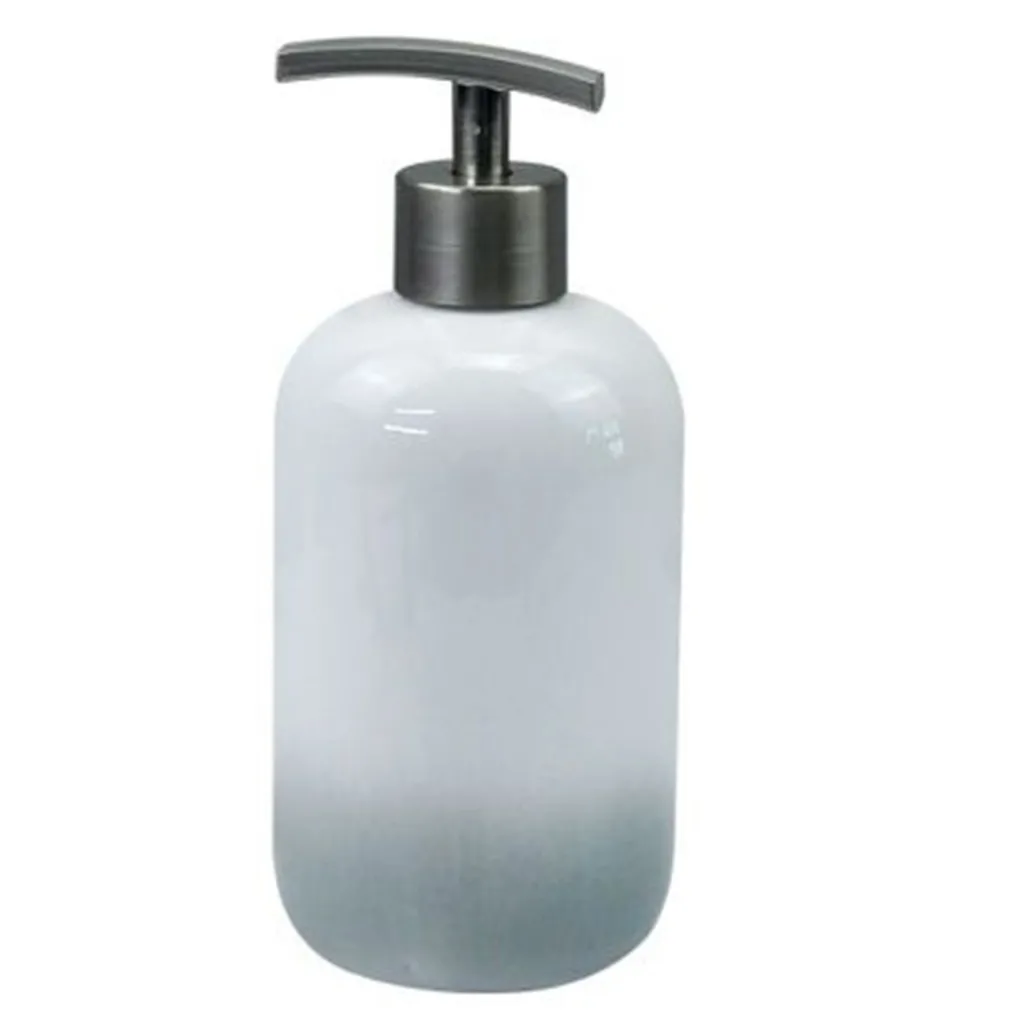DISPENSER PORTASAPONE LIQUIDO BIANCO GRIGIO ACCESSORI BAGNO MODERNO ARREDO 59914