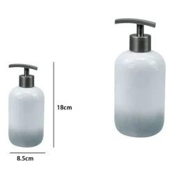 DISPENSER PORTASAPONE LIQUIDO BIANCO GRIGIO ACCESSORI BAGNO MODERNO ARREDO 59914
