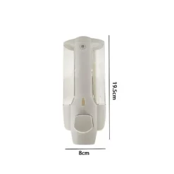 DISPENSER SAPONE DA MURO 350 ML CON VITI DI MONTAGGIO EROGATORE DOSATORE 69412
