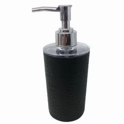 DISPENSER SAPONE LIQUIDO BAGNO PER LAVANDINO NERO ACCESSORI ARREDO BAGNO 79181