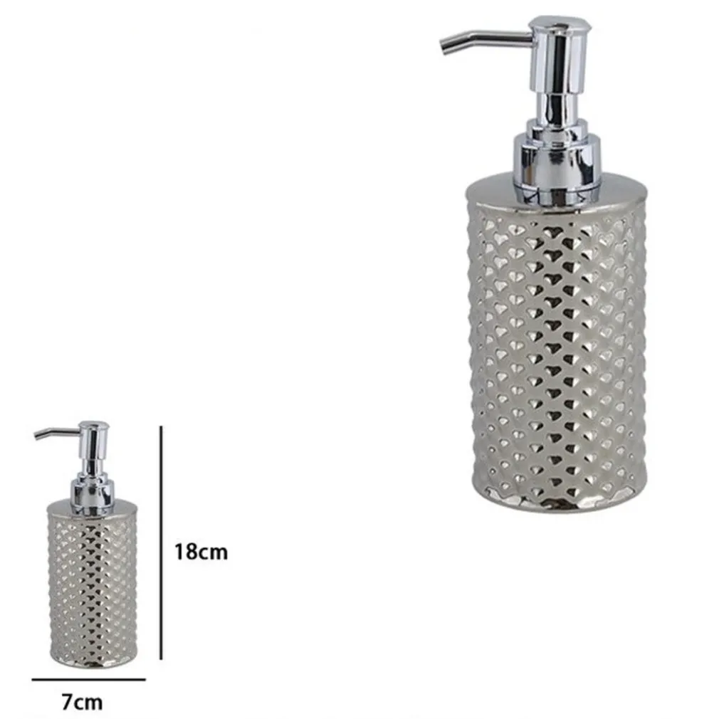 DISPENSER SAPONE LIQUIDO ACCESSORIO BAGNO SILVER CON EFFETTO CUORICINI ARREDO 87817