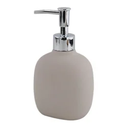 DISPENSER SAPONE LIQUIDO TORTORA IN ABS CON POMPA CROMO PER BAGNO ACCESSORIO 87813