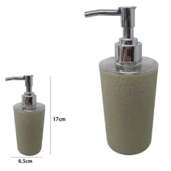 DISPENSER SAPONE LIQUIDO BAGNO PER LAVANDINO BEIGE ACCESSORI ARREDO BAGNO 79177