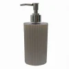 DISPENSER SAPONE LIQUIDO LAVANDINO BEIGE RIGATO ACCESSORI PER ARREDO BAGNO 79165