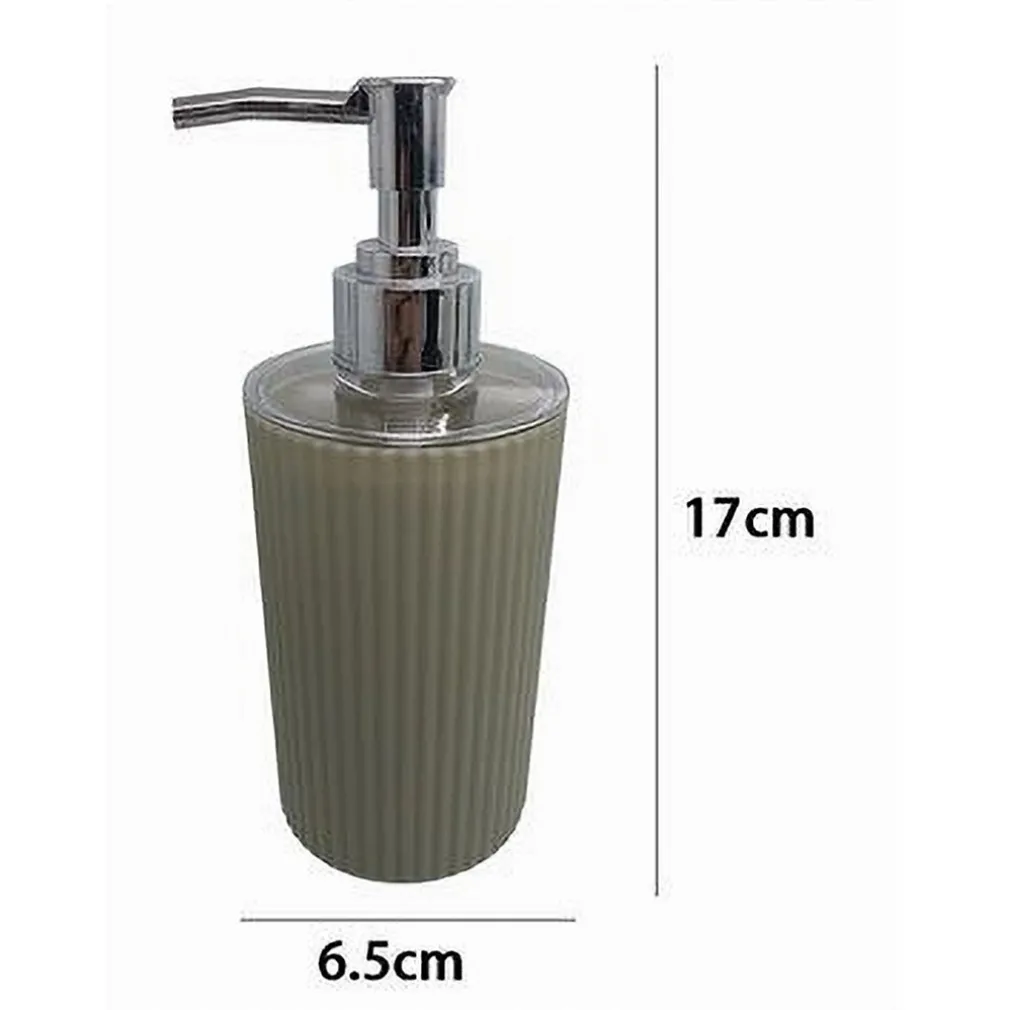 DISPENSER SAPONE LIQUIDO LAVANDINO BEIGE RIGATO ACCESSORI PER ARREDO BAGNO 79165