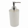 DISPENSER SAPONE LIQUIDO LAVANDINO BIANCO LAVORATO ACCESSORIO ARREDO BAGNO 10434