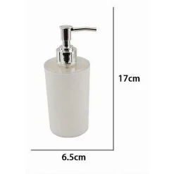 DISPENSER SAPONE LIQUIDO LAVANDINO BIANCO LAVORATO ACCESSORIO ARREDO BAGNO 10434
