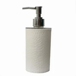DISPENSER SAPONE LIQUIDO LAVANDINO BIANCO LAVORATO ARREDO ACCESSORIO BAGNO 79173
