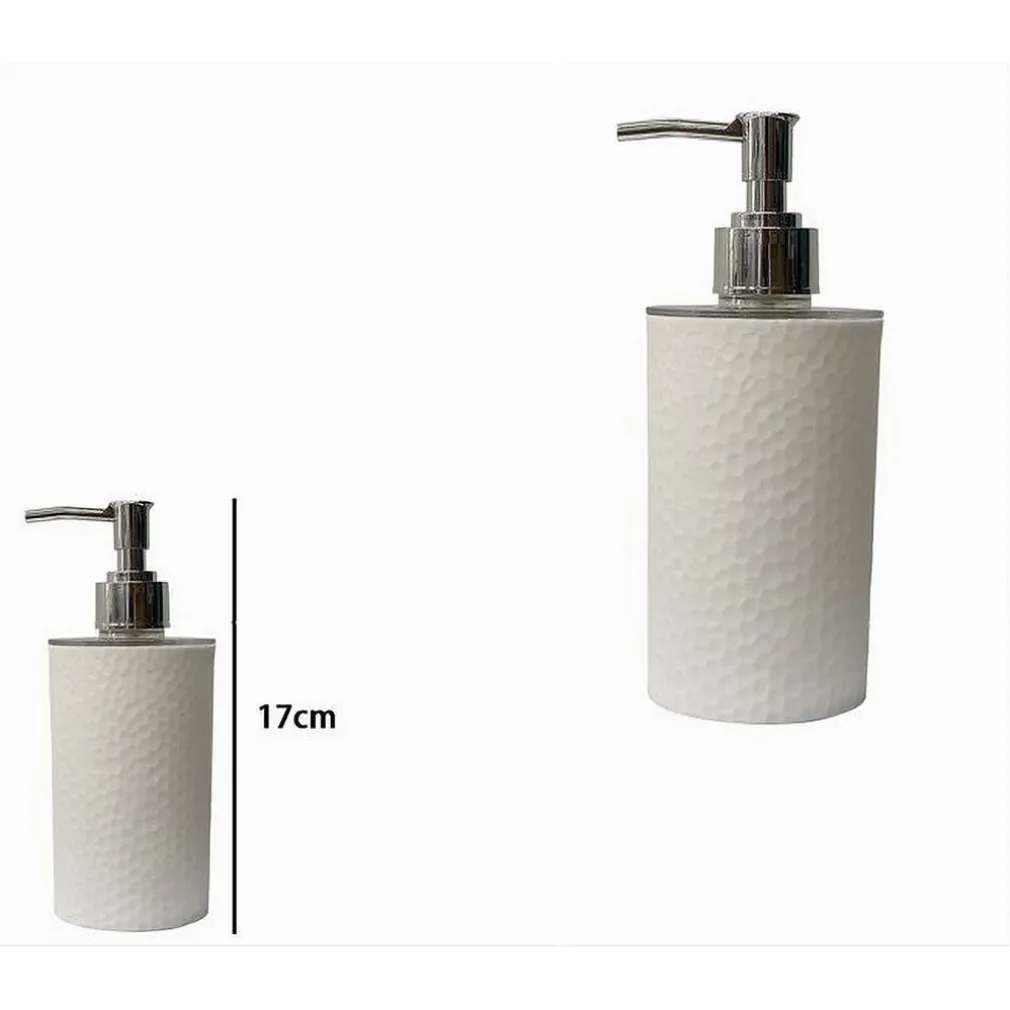 DISPENSER SAPONE LIQUIDO LAVANDINO BIANCO LAVORATO ARREDO ACCESSORIO BAGNO 79173