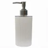 DISPENSER SAPONE LIQUIDO LAVANDINO BIANCO RIGATO ACCESSORIO ARREDO BAGNO 79161