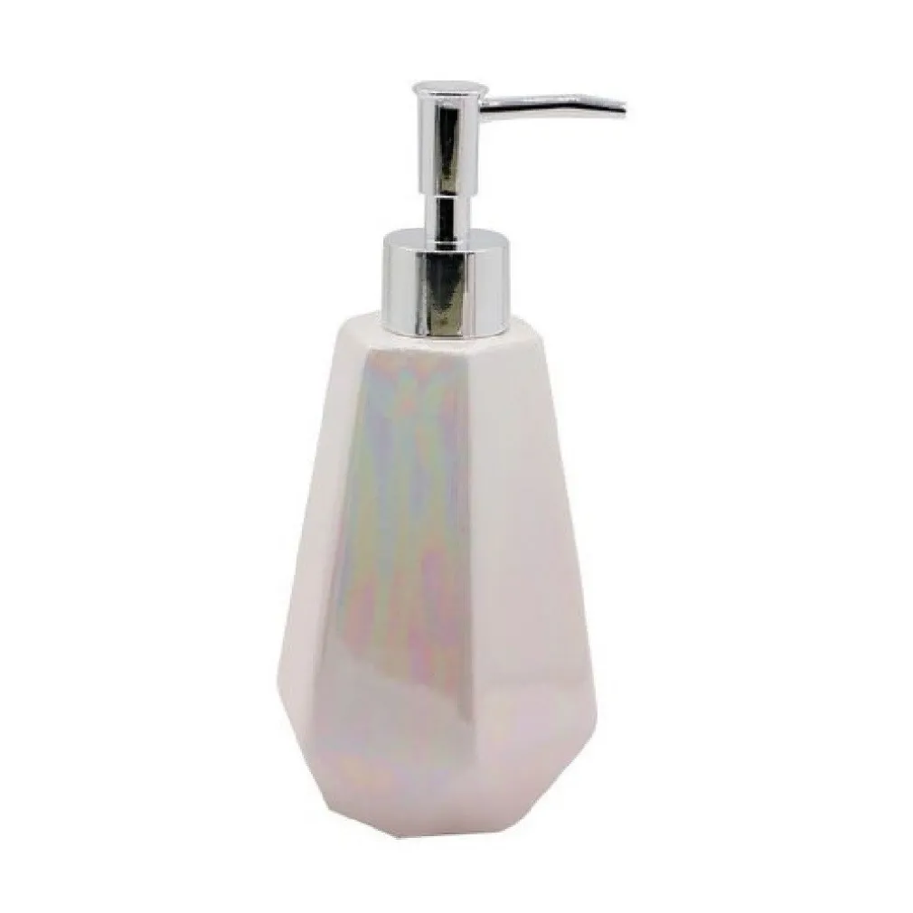 DISPENSER SAPONE LIQUIDO ESAGONALE EFFETTO VISIVO ACCESSORI ARREDO BAGNO 79939