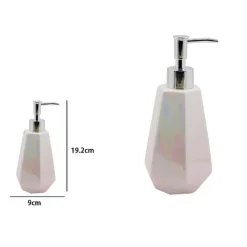 DISPENSER SAPONE LIQUIDO ESAGONALE EFFETTO VISIVO ACCESSORI ARREDO BAGNO 79939