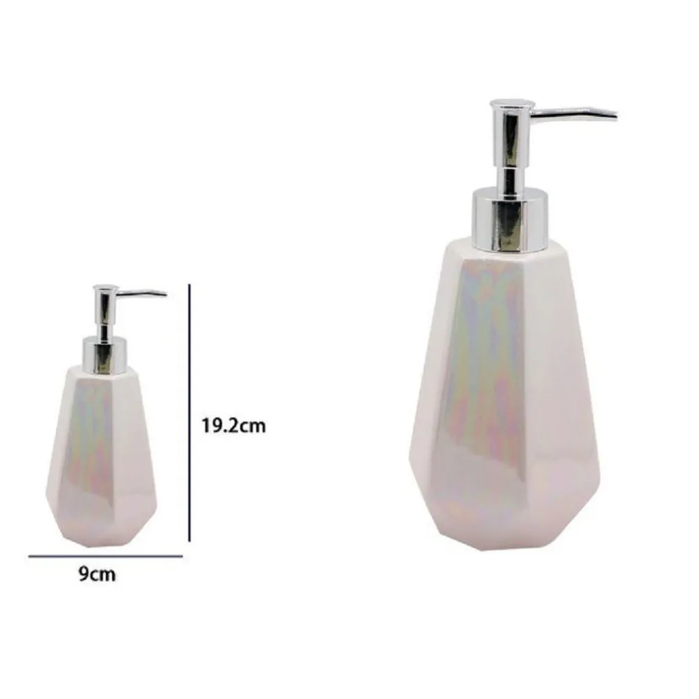 DISPENSER SAPONE LIQUIDO ESAGONALE EFFETTO VISIVO ACCESSORI ARREDO BAGNO 79939