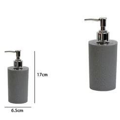 DISPENSER SAPONE LIQUIDO BAGNO PER LAVANDINO GRIGIO ACCESSORI ARREDO BAGNO 79797