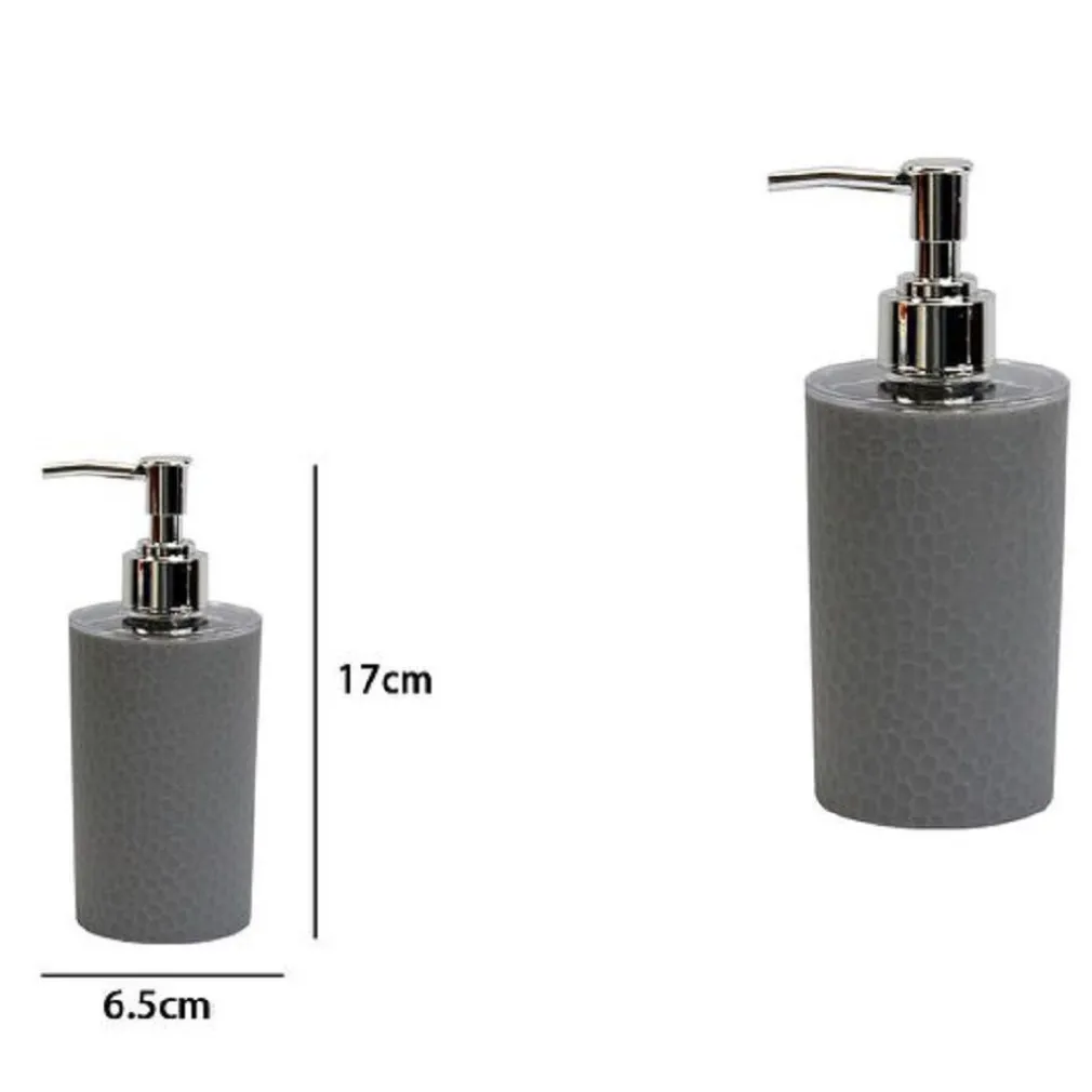 DISPENSER SAPONE LIQUIDO BAGNO PER LAVANDINO GRIGIO ACCESSORI ARREDO BAGNO 79797