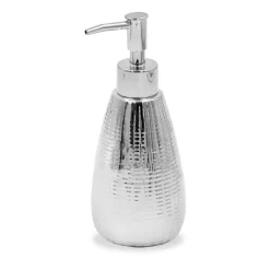 DISPENSER SAPONE LIQUIDO PER LAVANDINO ARGENTO ACCESSORI ARREDO DA BAGNO 59922