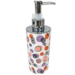 DISPENSER SAPONE LIQUIDO ACCESSORIO BAGNO SFERE ASTRATTE DOSATORE PORTASAPONE 87081