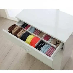 DIVISORIO PER CASSETTI SET DIVISORE 3 PEZZI SEPARATORE IN PLASTICA BIANCO