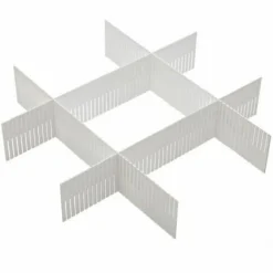 DIVISORIO PER CASSETTI SET DIVISORE 3 PEZZI SEPARATORE IN PLASTICA BIANCO