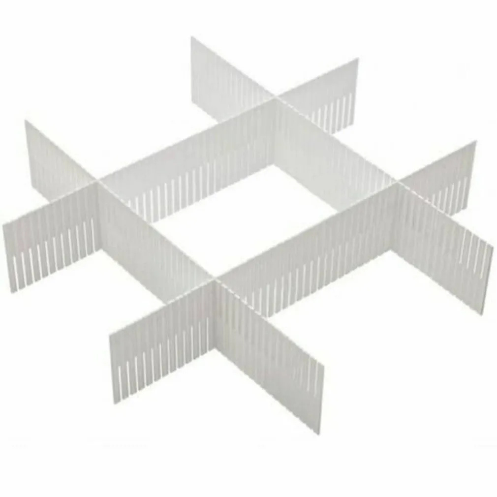 DIVISORIO PER CASSETTI SET DIVISORE 3 PEZZI SEPARATORE IN PLASTICA BIANCO