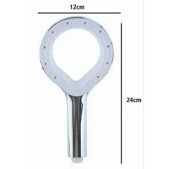 DOCCETTA BAGNO DOCCINO SOFFIONE DOCCIA CORNETTA MODERNO REGOLABILE 12X24CM 87513
