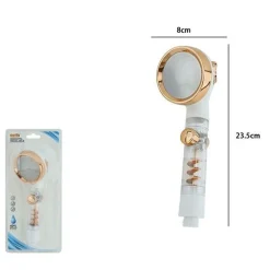 DOCCETTA DOCCIA BAGNO SOFFIONE CON PULSANTE STOP MULTIGETTO VENTOLA A SPIRALE 87532