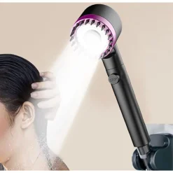 DOCCETTA DOCCINO SOFFIONE MULTIGETTO BAGNO DOCCIA MASSAGGIANTE MODERNO PULSANTE 87525