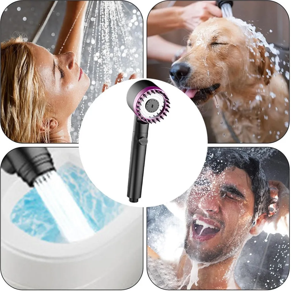 DOCCETTA DOCCINO SOFFIONE MULTIGETTO BAGNO DOCCIA MASSAGGIANTE MODERNO PULSANTE 87525