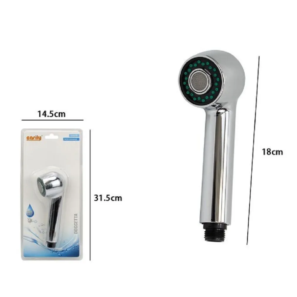 DOCCETTA DOCCINO SOFFIONE BAGNO DOCCIA CORNETTA MODERNA 18 CM 59178 ROTONDA