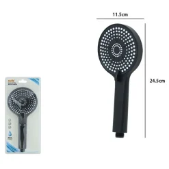 DOCCETTA DOCCINO SOFFIONE MULTIGETTO DOCCIA BAGNO MODERNO NERO 11.5X24.5 CM 87543