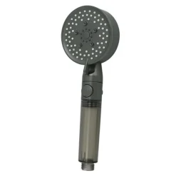 DOCCETTA MULTIGETTO SOFFIONE DOCCIA FILTRATO BAGNO PULSANTE MODERNO FILTRO GRIGIO 87528